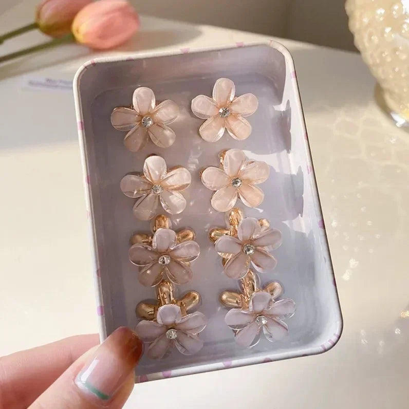 1/10pcs Cute Mini Flower Hairclip Claws